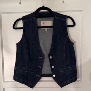 Pilcro Dark Denim Vest by Anthropologie